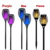 1/2/4/6/8/10/12Pcs Solar Flame Torch Light Flickering Light Waterproof Garden Decoration Outdoor Lawn Path Yard Patio Floor Lamp