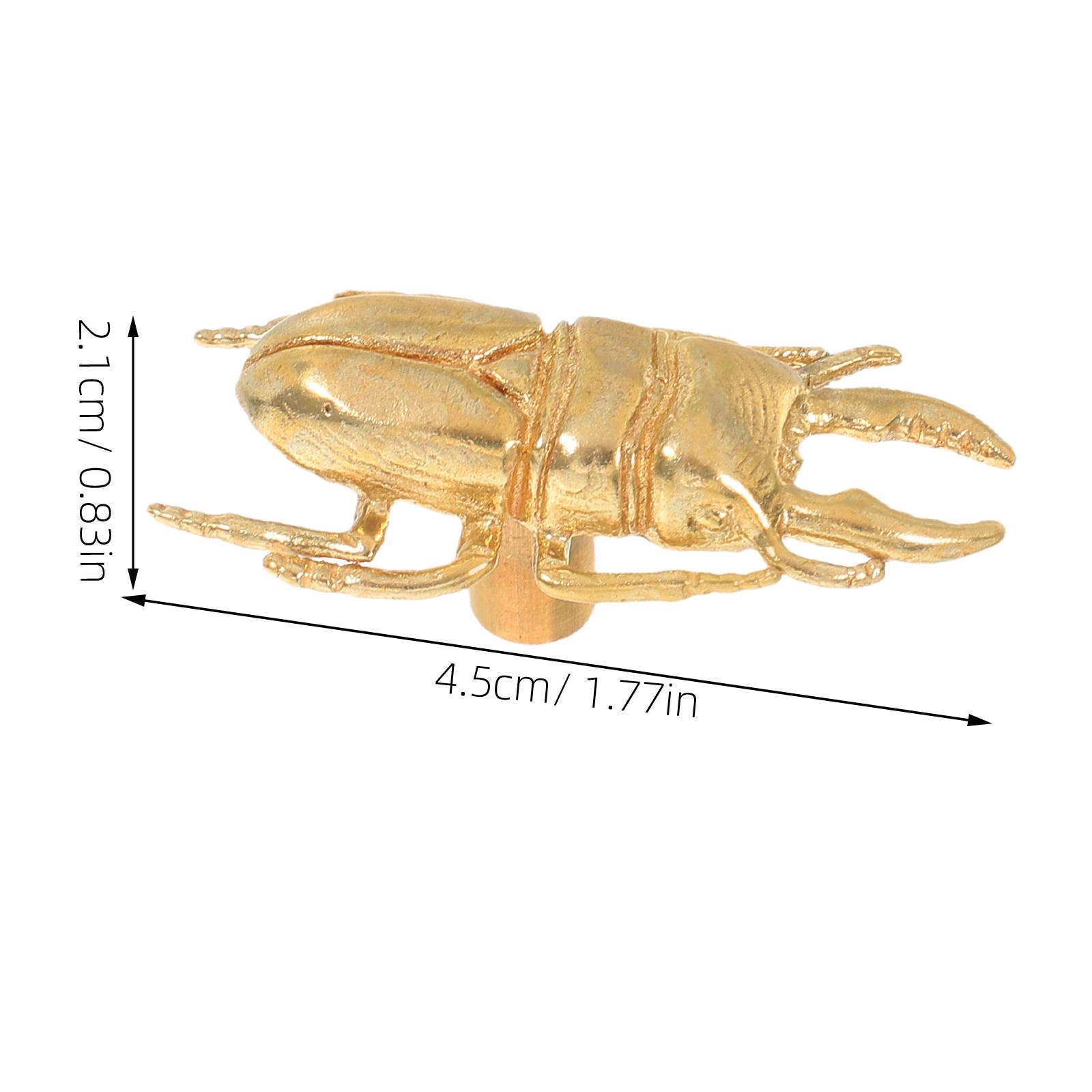 

Латунные ручки-жуки для шкафа Декоративные ручки-насекомые для ящиков с винтами для комода, гардероба, шкафов Фурнитура золотистый