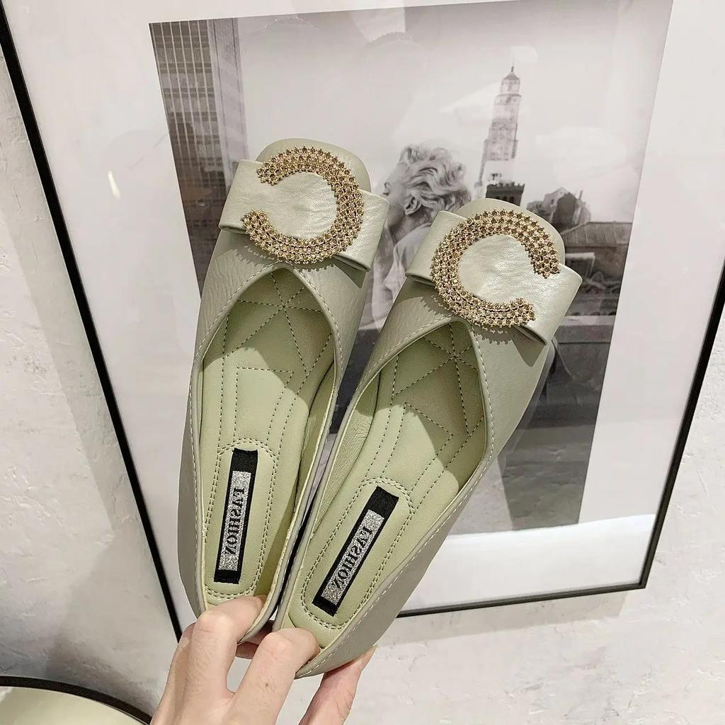Woman Flats Kawaii Comfortable Cute With Bow Shoes For Women Hot Trendy And Low Price Vacation Korean Style Slip On Casual