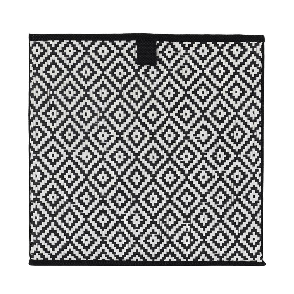 Braid Shelf Box 30X30Cm Foldable Black And White