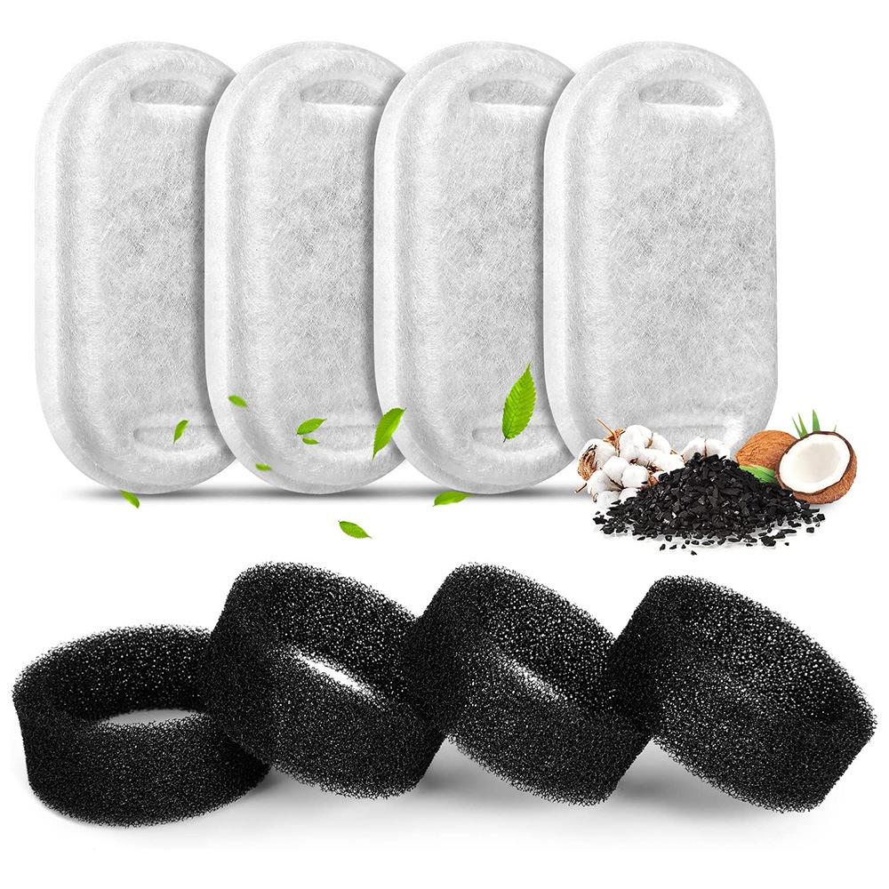 PETLIBRO Stainless Steel Cat Water Fountain Filter - Activated Carbon & Cotton Oval Cartridge