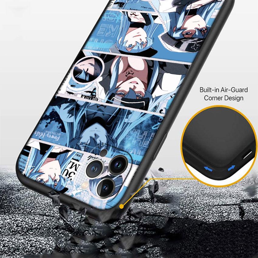 CJ10 Anime Esdeath Soft Shell Phone Case for Redmi Note 10 11 12 Pro Max 10S 10C 10T 11A 11S 12S 12C
