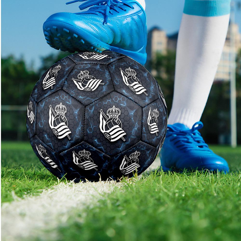 Real Sociedad FC Größe 5 Standard Fußball Langlebiger Trainingsspiel Fußball für Erwachsene Outdoor-Sportarten