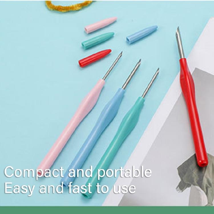 Punching Needle Tool with Protective Cover 2.5/3/3.5/5.0mm Punch Needle Embroidery Pen Easy to Use for Home and Travel