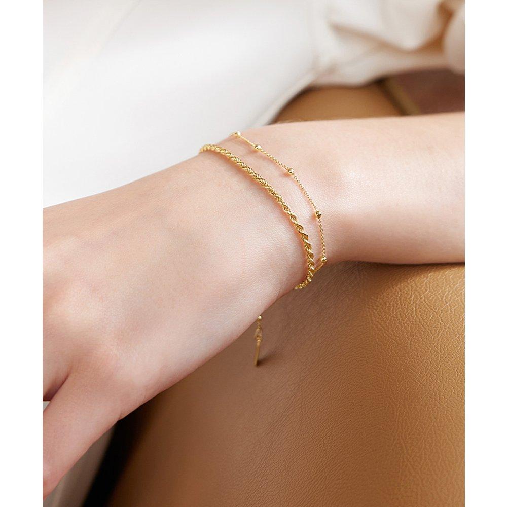 [Worn by Tours Hanjin, Jung Yonghwa, and Jin Kijoo] Rope Twist 925 Silver Bracelet B058-04G