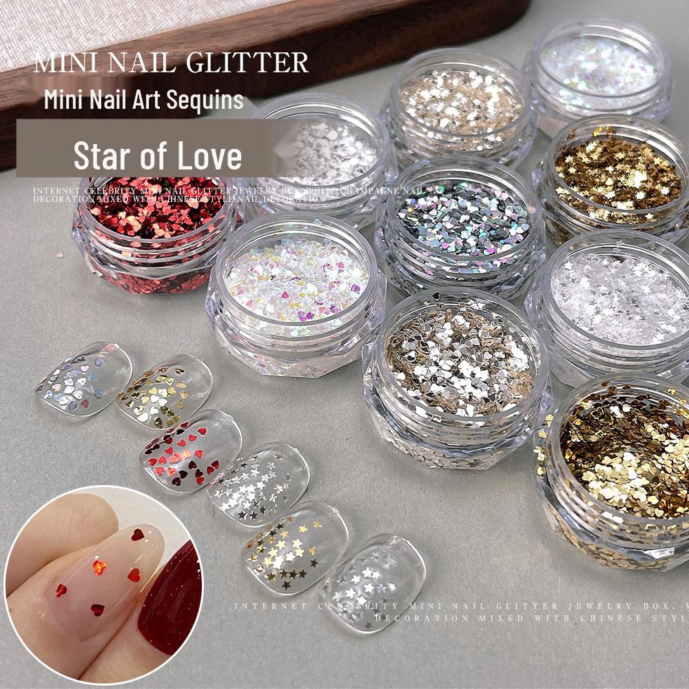 

Iridescent Star Sequins for Nail Art - DIY Mini Five-Pointed Stars