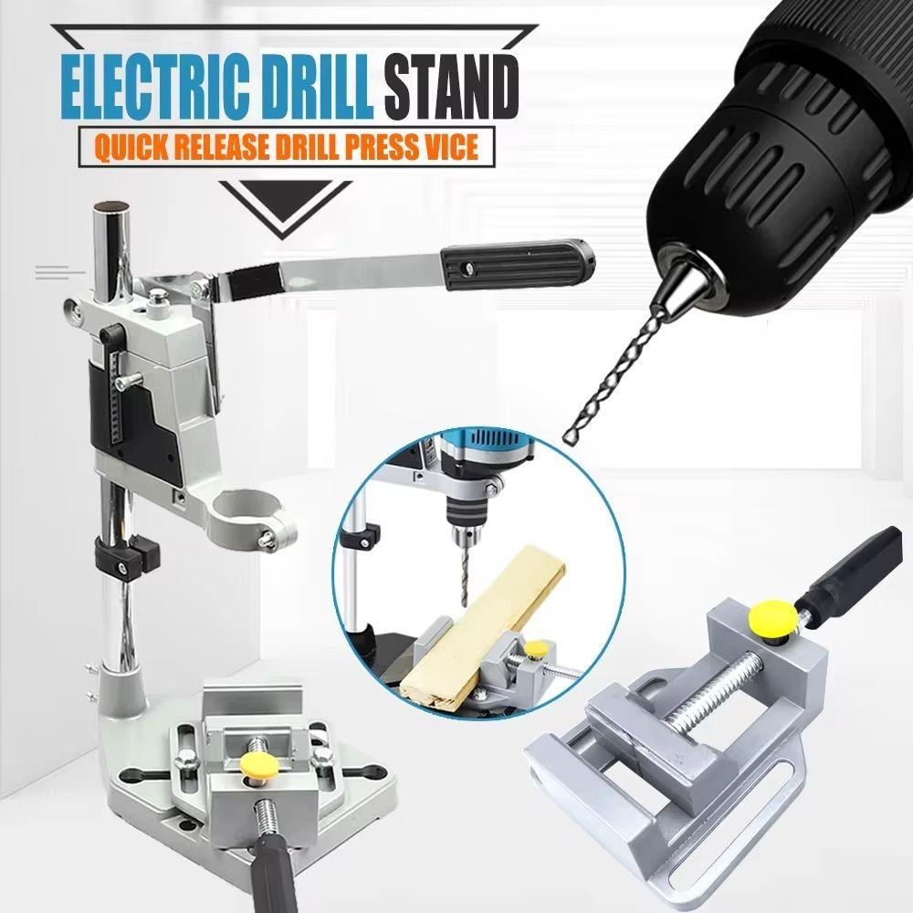 Table Top Electric Bench Drill Stand Plain Vice Drill Holder NEW Drilling Positioning