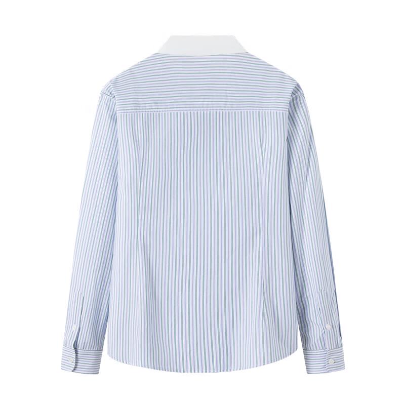 Navigare Italy Sailboat Women's Striped Long Sleeve Casual Shirt