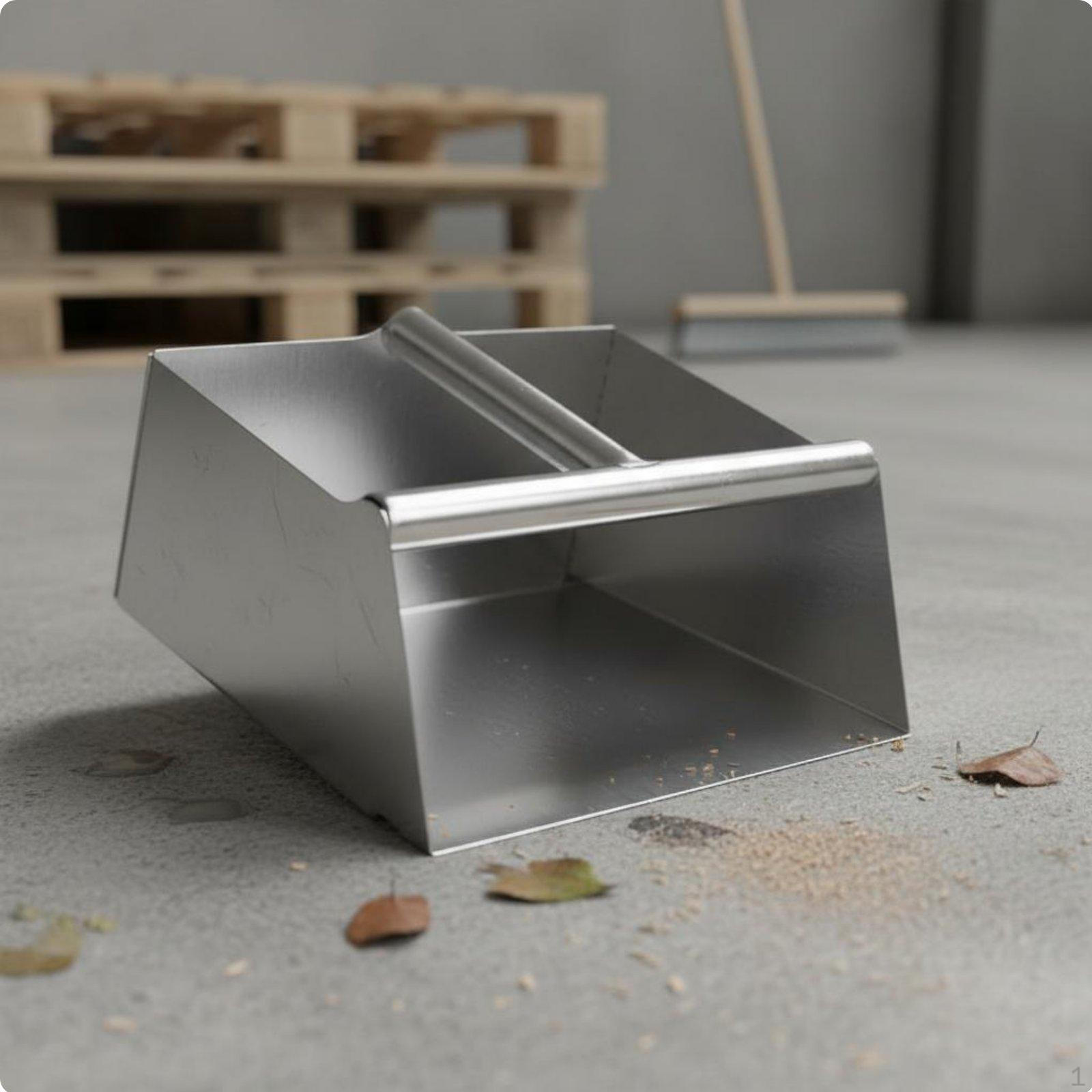 Garbage Dust Pan RustResistant Heavy Duty Stainless Steel Ladle Large Capacity Metal Dustpan for