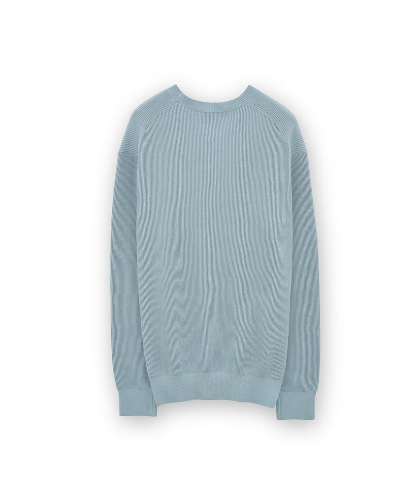 Beulaunyadeu High Density Crewneck Knit, Blue Gray
