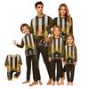 Family Matching Halloween Print Pajama Set Long Sleeve Top and Pants for Parents and Children
