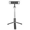 Tripod Selfie Stick with Light Mobile Phone Wireless Bluetooth Foldable Mini StandBlack