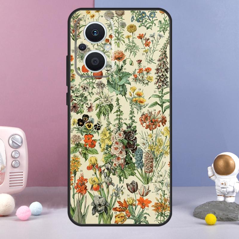 Flower Plant Art Funda For OPPO Reno 11 F 12F 13F 14F 10 12 13 14 Pro 7 8 Lite OPPO Find X9 X6 X5 X8 Pro Case