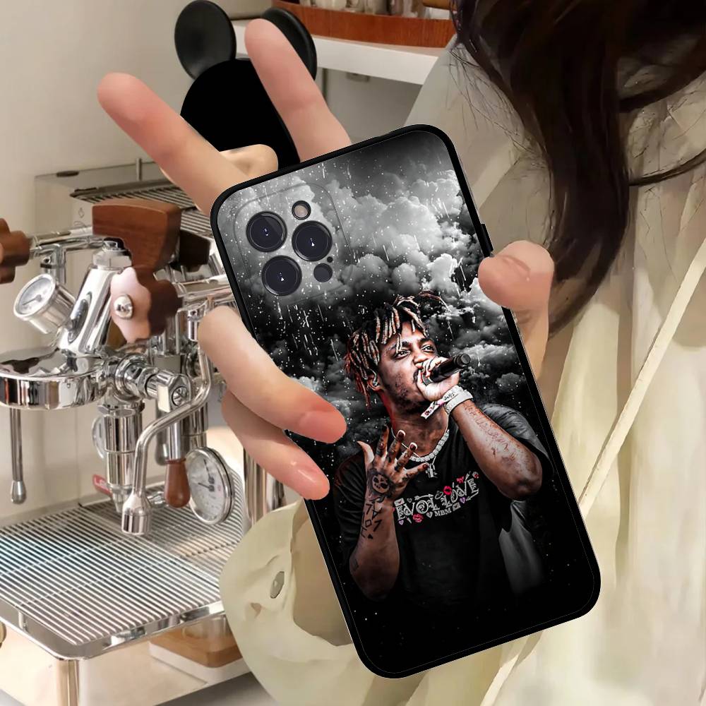 

Juice Cool Singer WRLD For IPhone 17 16 15 14 13 12 11 Pro Max Plus Shockproof Black Soft Phone Cover iPhone 14 plus