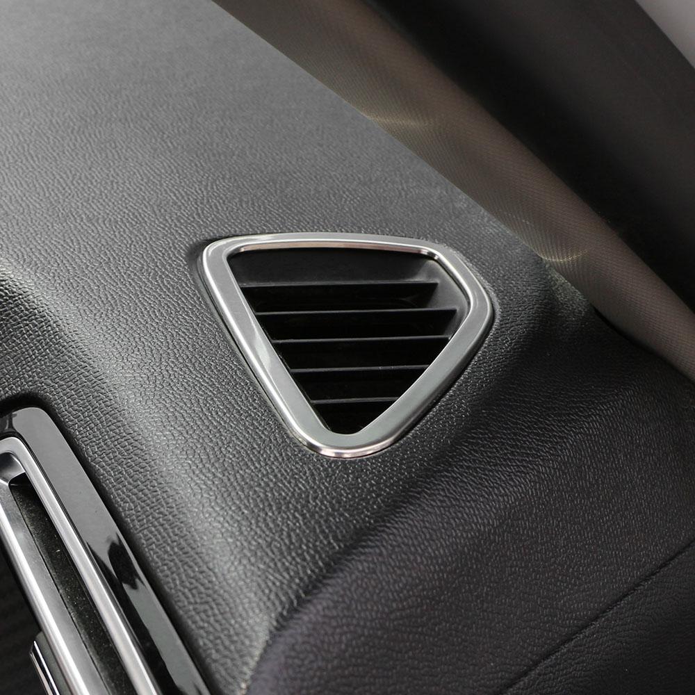 2pcs Car Styling for Peugeot 2008 E2008 2020-2022 Car Dashboard Outlet Cover Sticker Stainless Steel Cover Stickers