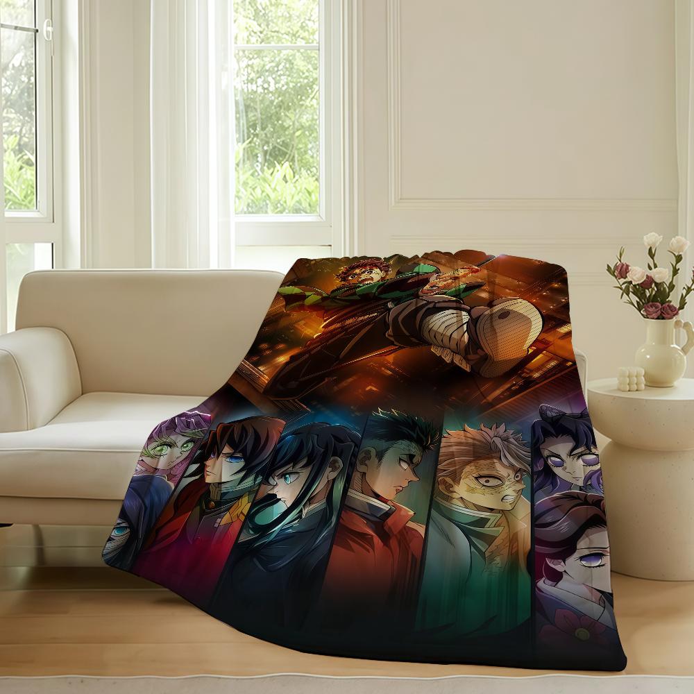 Abenteuer-Anime D-Demon Haori S-SlayerS Decke für Sofa Büro Bett Flugzeug Reisen Schlafen Lesen Entspannen Camping Weich und Warm