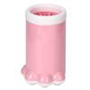 Cute Pet Cat Dog Dirty Paw Cleaning Cup Silicone Non Slip Cleaning Tool Grooming Cup(Pink )