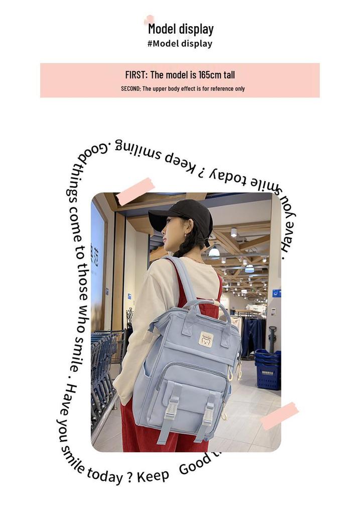 Zaino Accademico Girly Coreano-Giapponese per Donna - Versatile, Grande Capacità, Portatile & Impermeabile