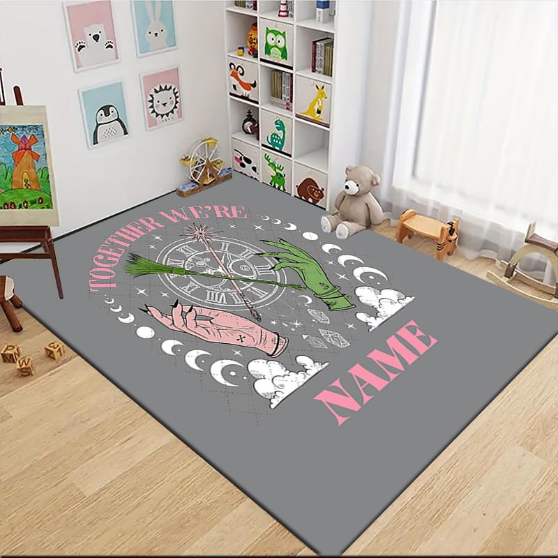 Custom Name "Magical Fantasy Dress" Carpet Rug Customizable Soft Washable Anti-Slip Home Living Room Sofa Mats Personalized Rug. 0909330