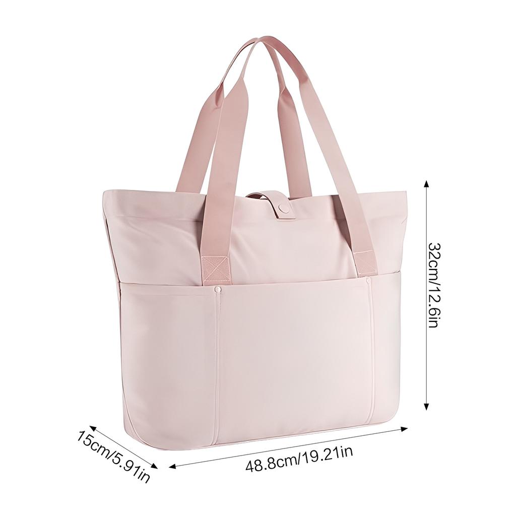 Women's Foldable Tote Bag Large Capacity Zipper Single Shoulder Handbag With Top Handles For Daily Commute And Travel