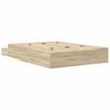Storage Bed Frame in Sonoma Oak 140 cm Wood Based Material
