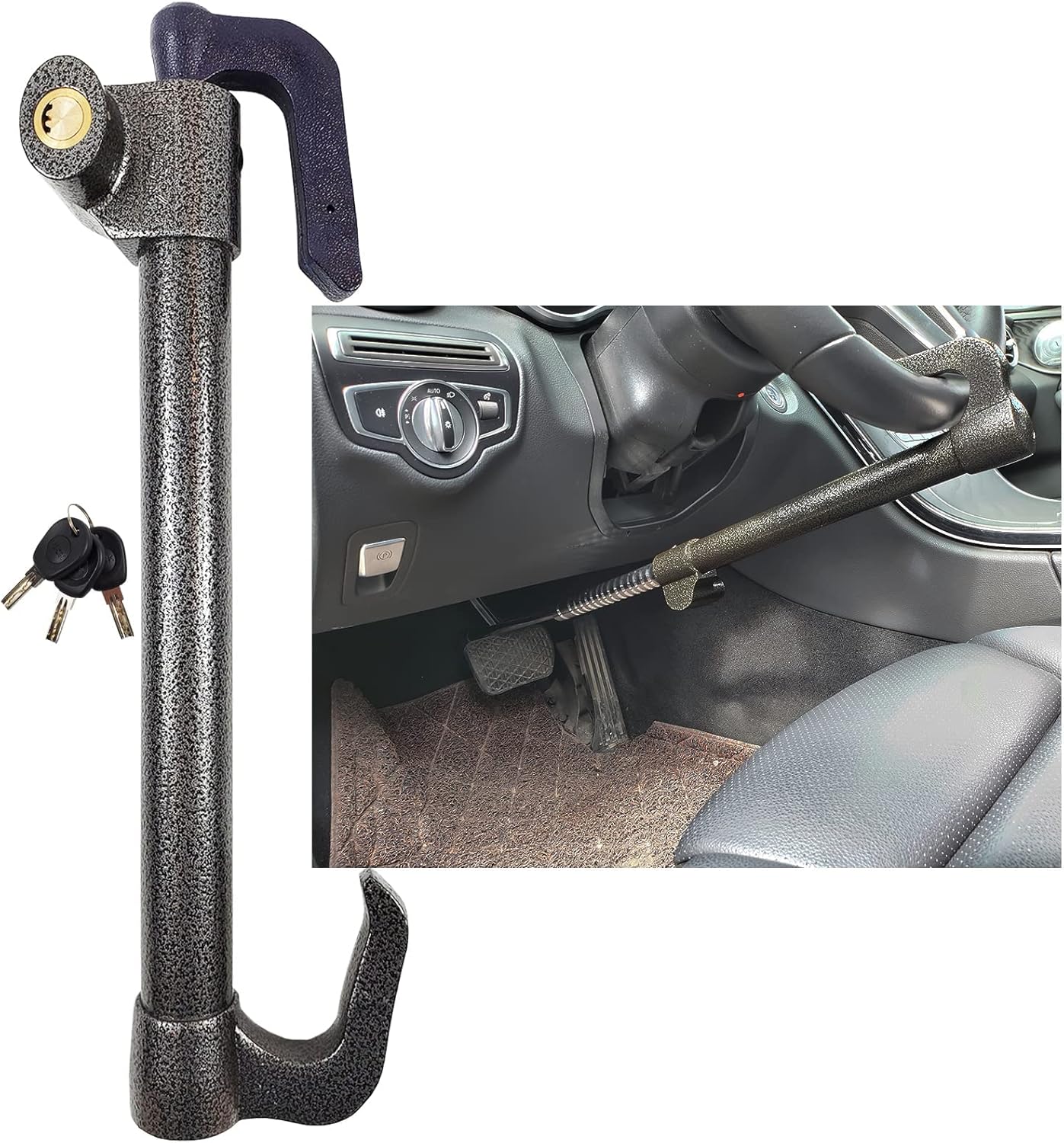 Блокиратор рулевого колеса, противоугонное устройство, 33,5 дюйма, автомобильный замок безопасности