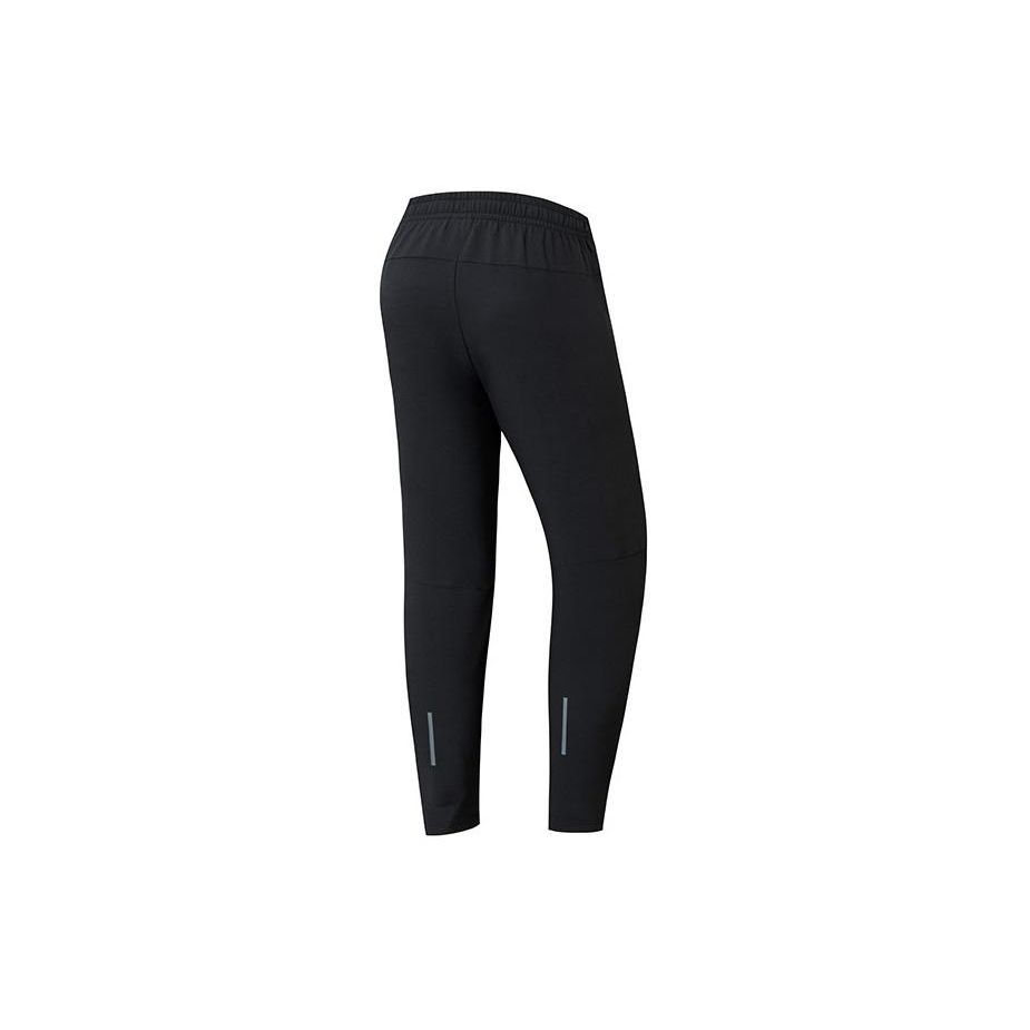 Anta Solid Color Casual Elastic Drawstring Knitted Sports Pants Men Bottoms Black 952415501-1