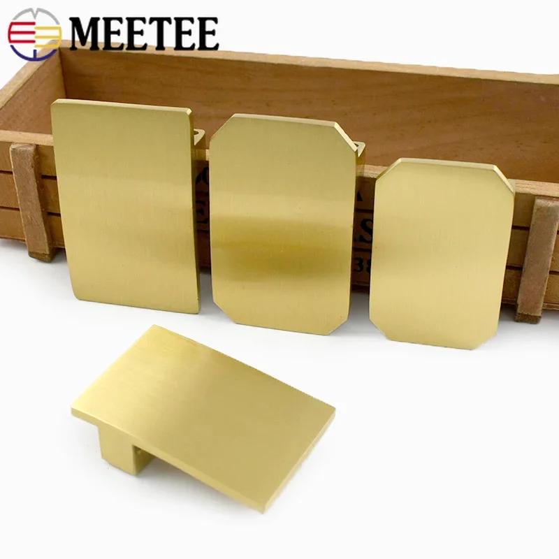 Meetee 35/40mm Mosiężna Klamra do Paska Gładki Klips Końcowy do Paska Zamiennik Głowy Paska Akcesoria Sprzętowe do Odzieży DIY