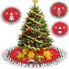 Soft And Comfy 80cm Holiday Tree Skirt Featuring Santa Claus And Reindeer