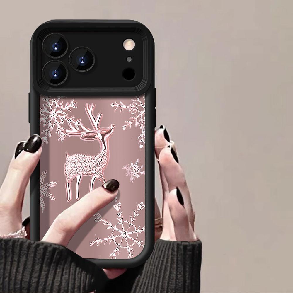 Fashionable Snow Deer Matte Phone Case For Samsung Galaxy S25 S24 Ultra S21 S22 S23 Plus A56 A55 A54 A53 A36 A35 A34 A33 Cover