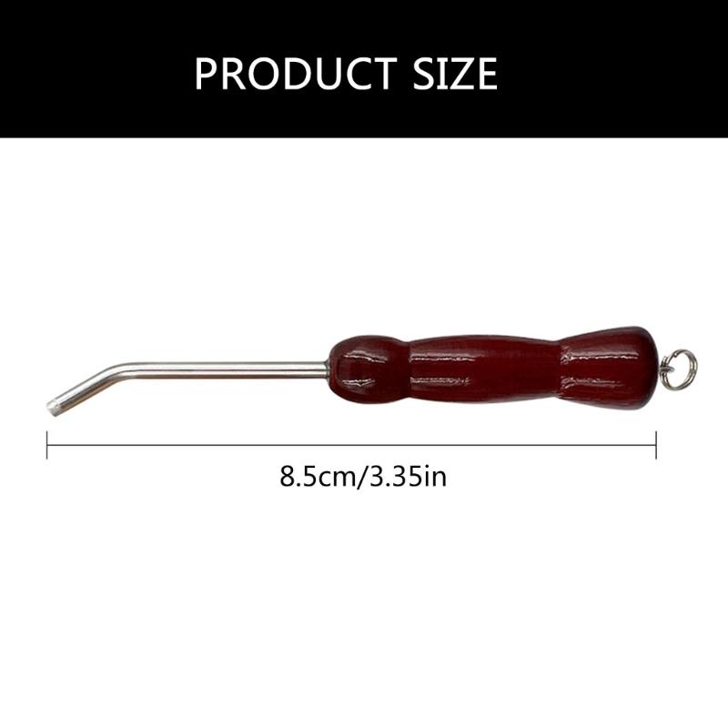 Sea Fishing Jig Hook Repair Tool Squid Jig Hook Adjuster Squid Hook Reshaping Tune Hook Straightener with Wood Handle
