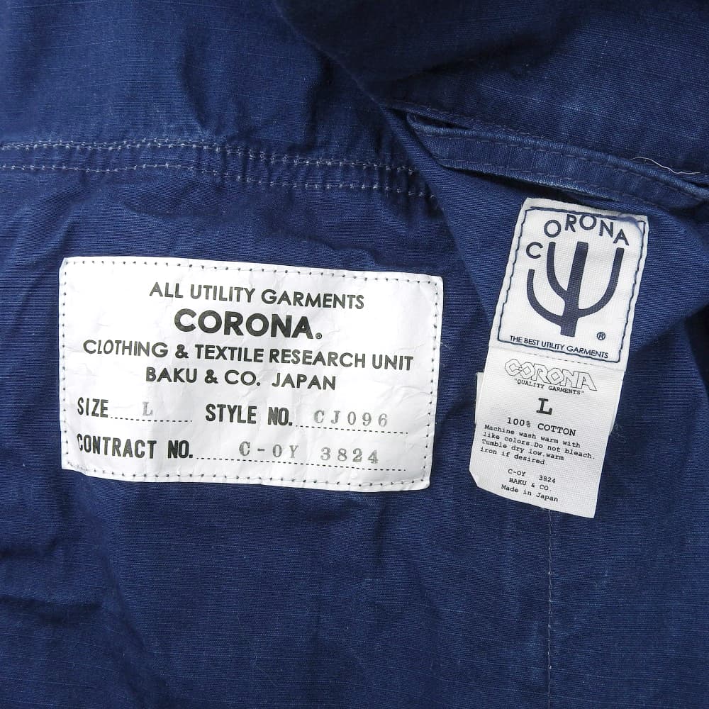 CORONA CORONA Indigo Jungle Fatigue Jacket for Men, Blue, L Jacket L blueUsed