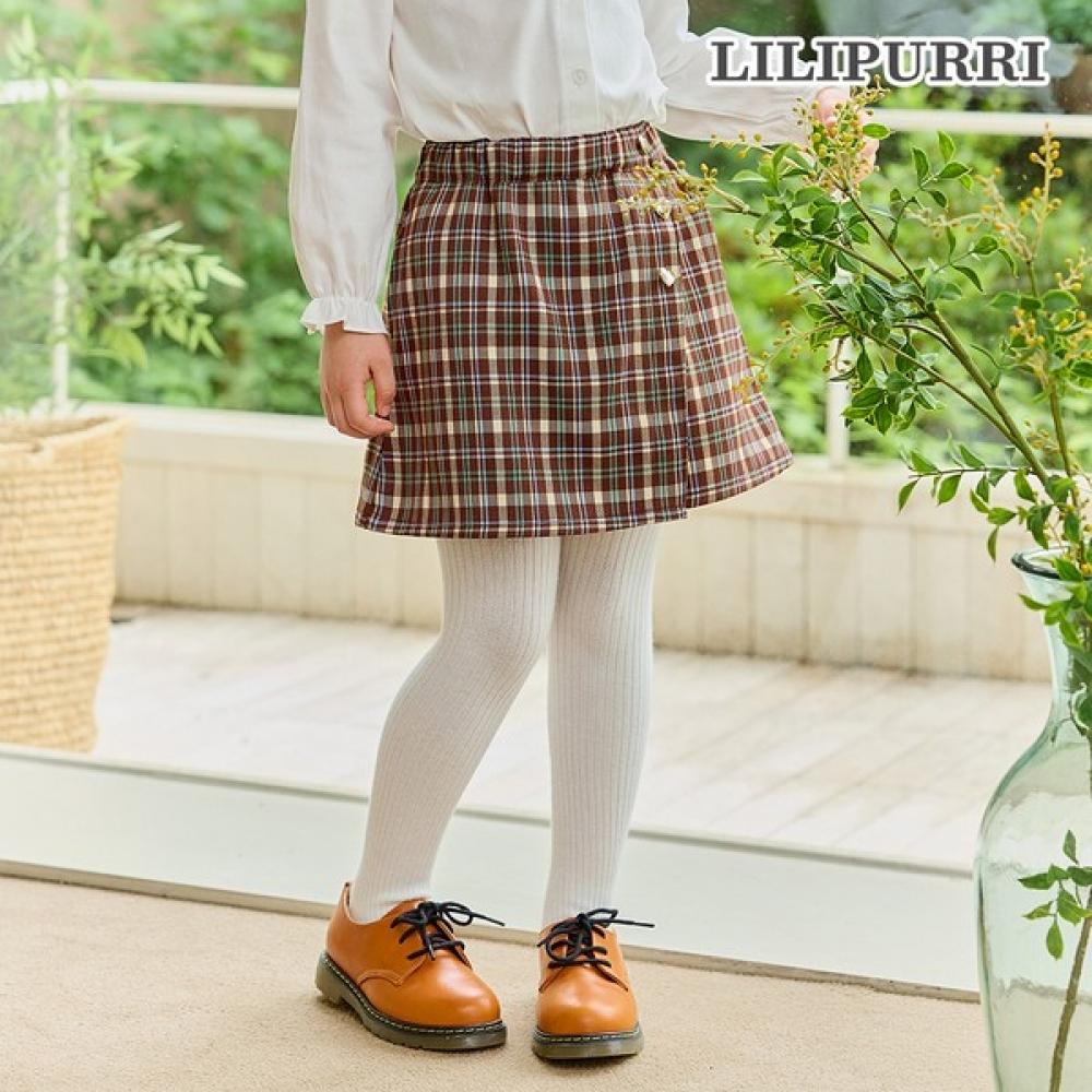 

Lilypuli Check Wrap Skirt Pants Brown Brown/120