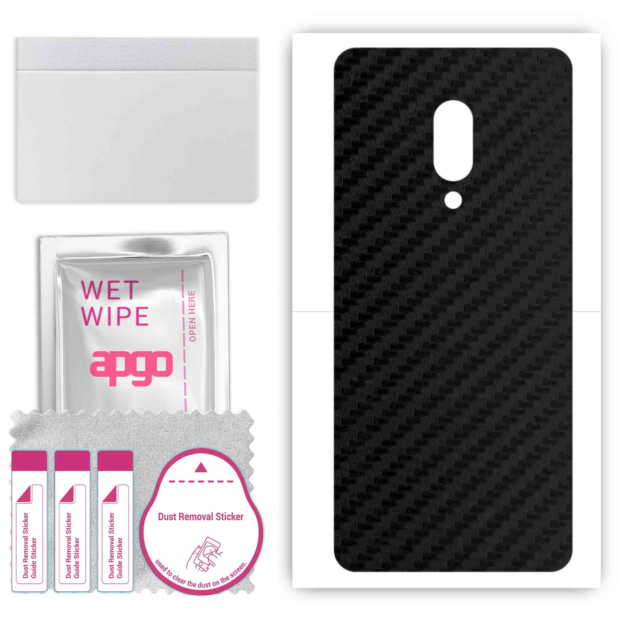 

Apgo Protective Skin Sticker для задньої панелі, сумісний із Sharp Aquos Zero 2, Wrap Film, Foil, Vinyl - Pattern Carbon Black
