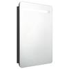 VidaXL Armoire de salle de bain à miroir LED Noir 60x11x80 cm 326503