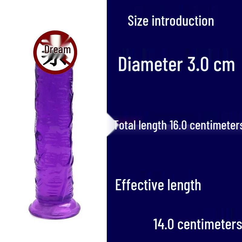 Crystal Jelly Suction Cup Dildo - Transparent Female Masturbator Fake Penis