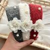 Sweet Floral Pearl Hair Hoop Exquisite Wide Edge Hairband Flocking Flower Headband  Wash Face
