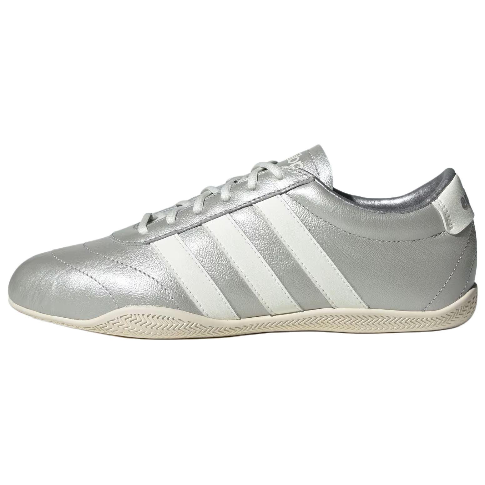Adidas Grand Court Lo Серебристый Металлик Белоснежный Женские Кроссовки Off-White Облачно-Белый JQ7243 36