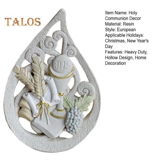 Hollow Flame Holy Communion Decoration Religious Eucharist Communion Symbol Resin Statue Sculpture Desktop Bookshelf Easter Ornament