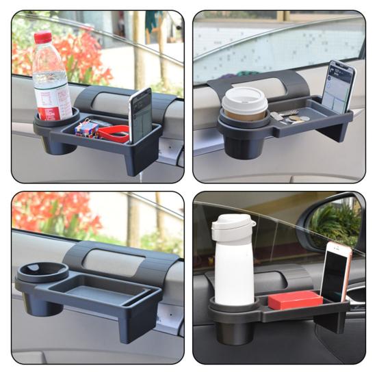 Car Door Hanging Storage Organizer Multi-Function Holder for Phone Cups & Keys Easy Install Side Window Pocket with Charging Port