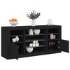 VidaXL Buffet with LED Lights, Cabinet with Door, Storage Furniture, Living Room Entryway Organizer, 3209087