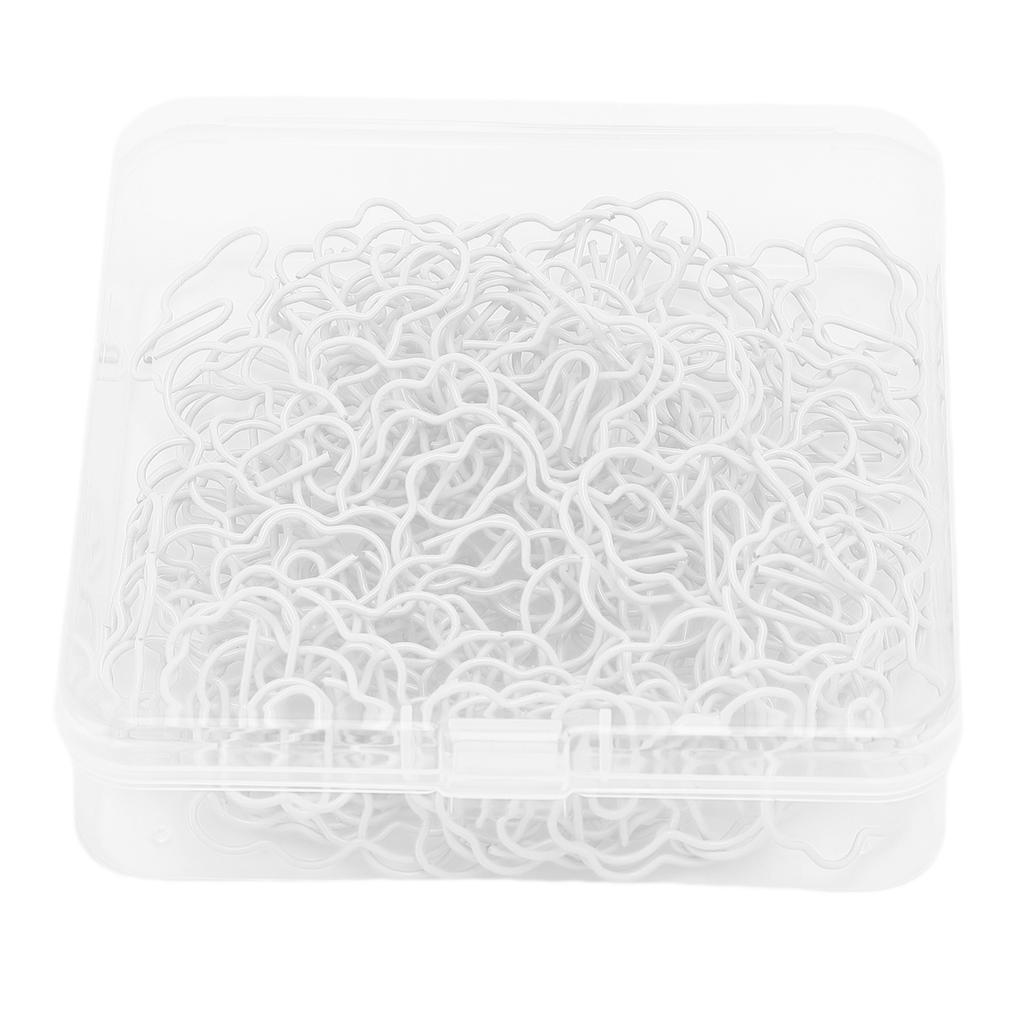 100 Pcs Cloud Shaped Paper Clips Cute Fun Decorative Iron Bookmarks Planner Clips with Transparent B