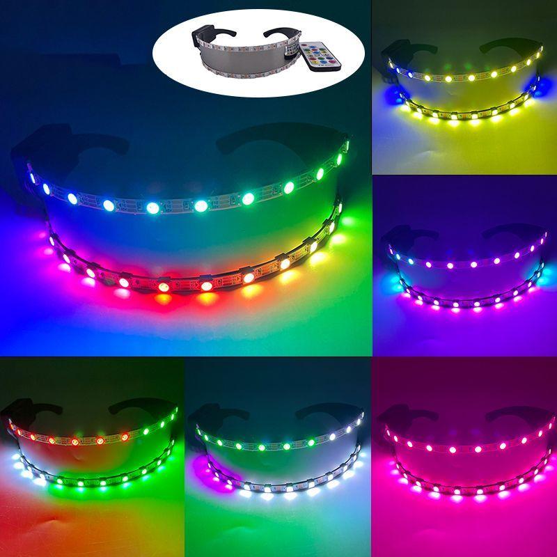 Colorful Remote-controlled Glove and Glasses Set, Multi-colored Glowing Gloves, Stage, Nightclub, Bar, KTV, Internet Celebrity, Flashing Gloves