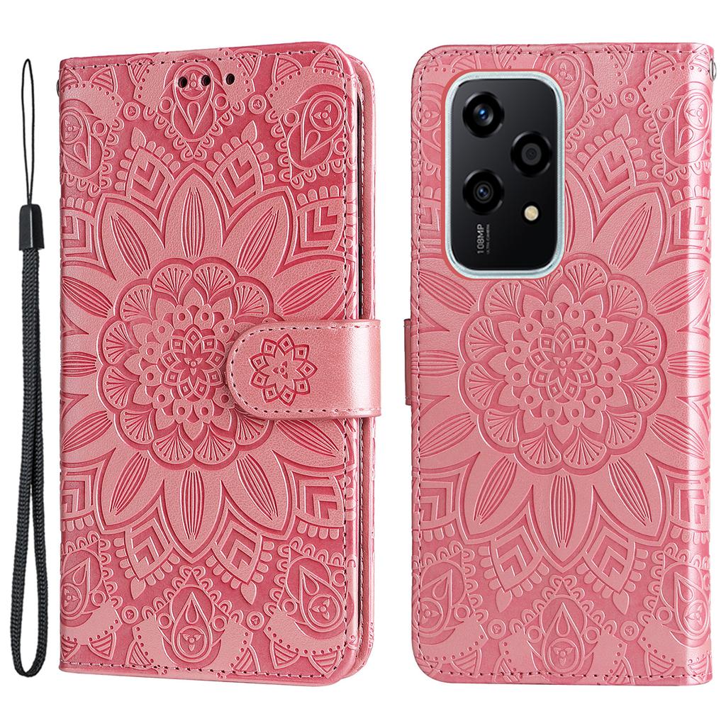 For Honor 200 Lite Case Imprinted Sunflower Magnetic Phone Stand Cover