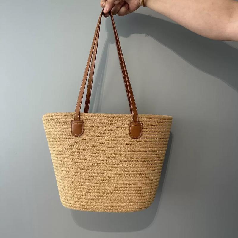 Straw bag women's summer woven bag handbag seaside vacation messenger bag large capacity women's bag tote bag