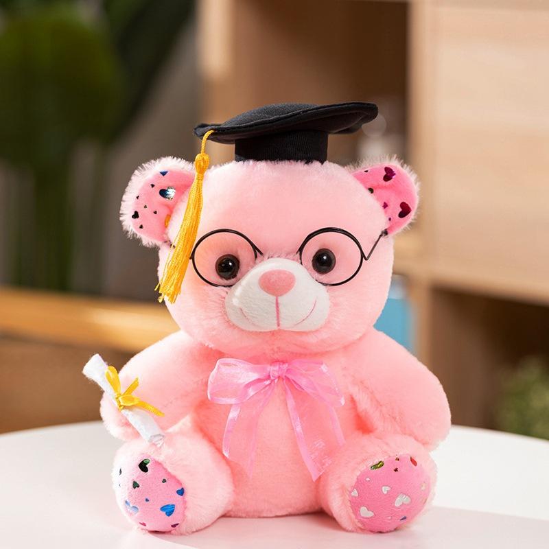 

Cute cute doctor bear doll plush toy doctor hat bear hug bear doll friend graduation season gift 22cm