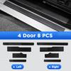 For VW ID.4X ID4CROZZ Car Door Sills Scuff Plate Threshold PU Protector Interior Imitation Carbon Fiber Sticker Accessories