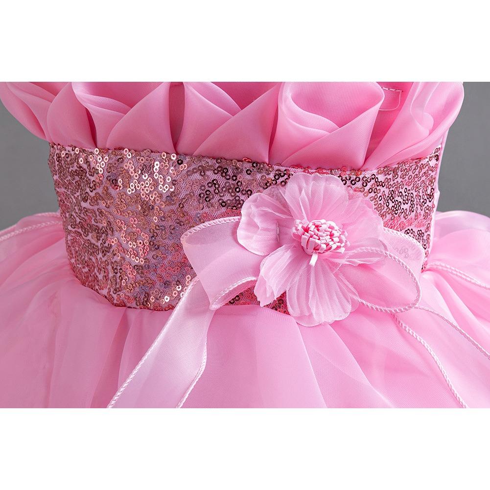 Girls Dress Flower Girl Tail Dress Organza Cake Princess Child Dress Wedding Pom Pom Dress  Little Girl's Favourite Dress Dresses