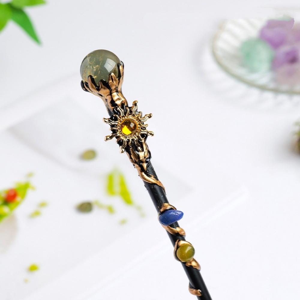 DIY Handmade Fairy Stick Halloween Prop Magic Scepter Creative Crystal Magic Wand Holiday Gift