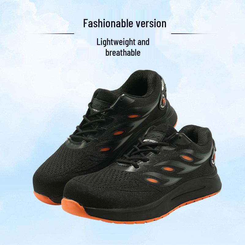 

Мужская защитная обувь - Защита от ударов, Защита от проколов, Прочная кевларовая межподошва, Сетчатый верх Fly-Knit с пластиковым подноском Black; Size 46